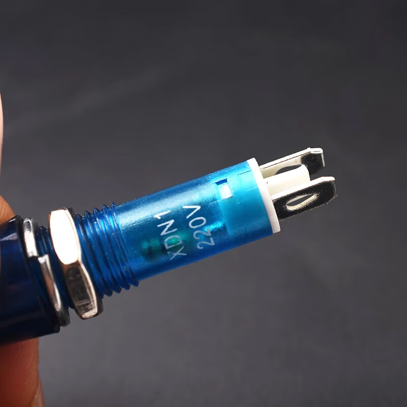 10MM corded indicator light signal light XD10-3 power light XD7-1 work indicator light MDX-11A XD10-7 blue 220v (5 pieces)