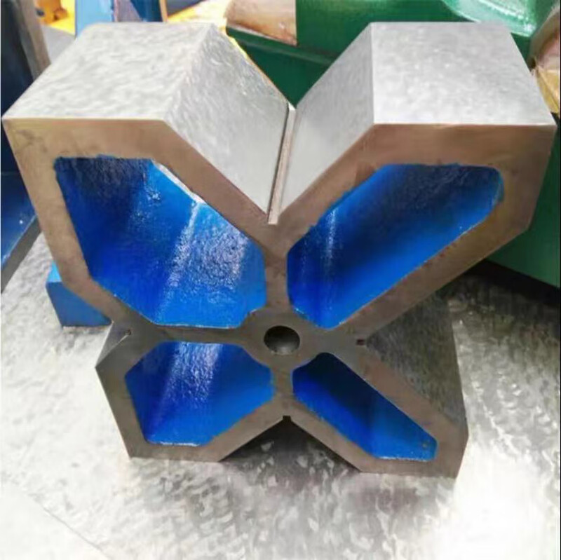 Yue Changsheng precision cast iron v-shaped frame 90 degree fitter marking v-shaped iron shaft type detection v-shaped block fixture correction v-shaped iron block solid single port 400*260*120 (pair)