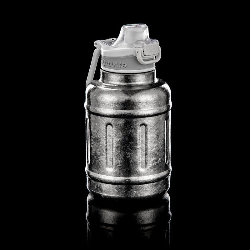 Rongshantang pure titanium outdoor portable sports kettle large capacity for men and women with high appearance tons of cups tons of buckets large kettle pure titanium tons of sports kettle-Haoyue Silver 1400ml