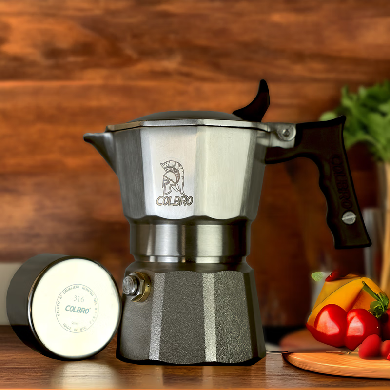 COLBRO Cobro double-valve three-valve stainless steel sub-stove Moka pot home outdoor camping coffee brewing hand-brewed sub-stove