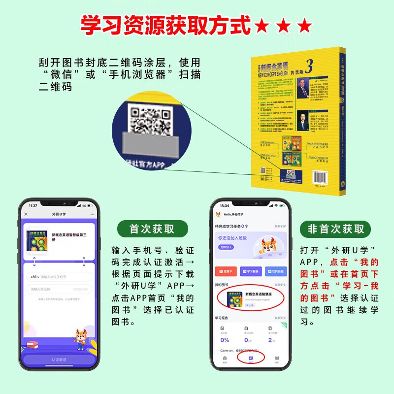 Wenxuan Xinhua Bookstore New Concept English Complete Set Smart Upgraded Edition Textbook with Audio Student Book Longman Foreign Language Learning Textbook New Concept English 3 (Textbook + Workbook)