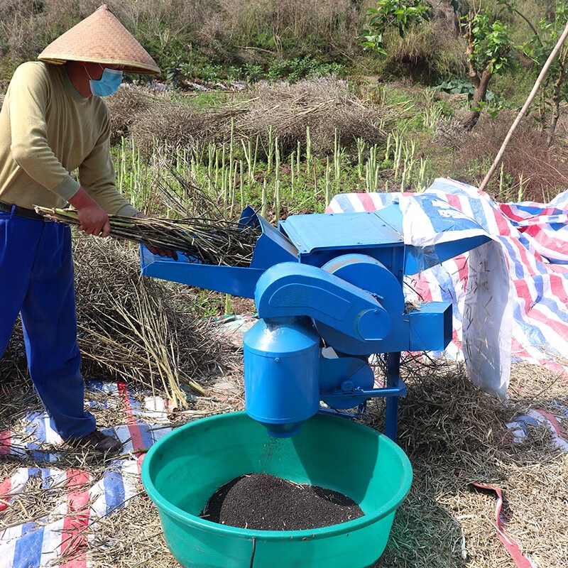 Fengxi household rape threshing machine, agricultural household soybean, sorghum and sesame new threshing machine, full feeding multi-functional wheat threshing machine, new type 50 threshing machine single machine without power