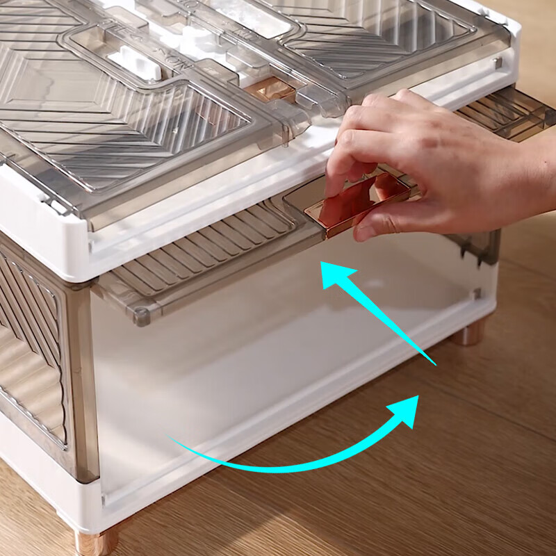 Shoe box foldable large capacity installation-free shoe box floor-standing transparent multi-layer storage rack creative shoe cabinet rack high quality - brown six layers