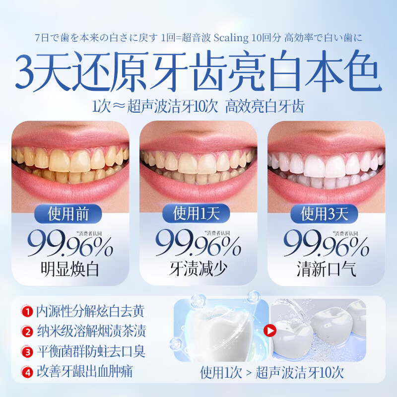 SEEDONVEUR Baking Soda Toothpaste Whitening, Remove Yellowing, Remove Bad Breath, Brighten Adults Remove Smog Stains Quick-acting Fresh Breath Press-On 220g