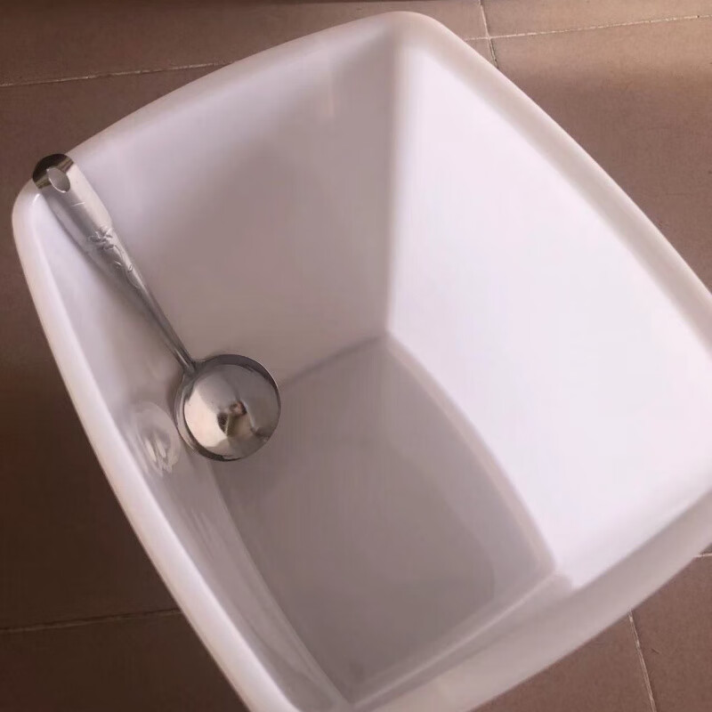 Baichao thickened plastic sugar water bucket with lid, cold drink bucket, ice bucket, milk tea bucket, refrigerator refrigerated small white bucket, food bucket, square bucket, small without lid