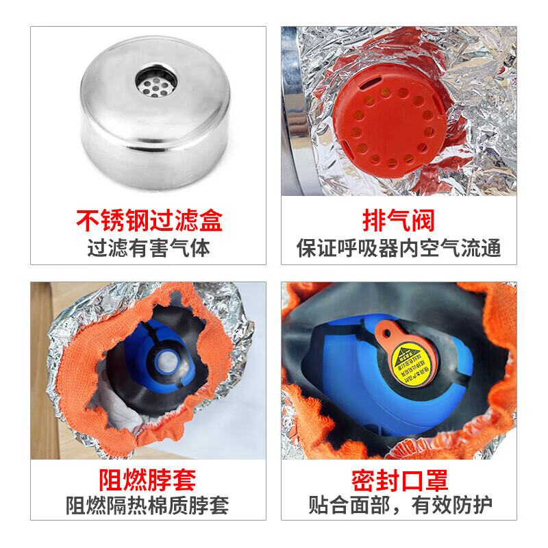 Zheye fire mask, filtered anti-virus, anti-smoke and fire retardant mask, 3C fire protection certified fire escape self-rescue respirator, high-end flagship model