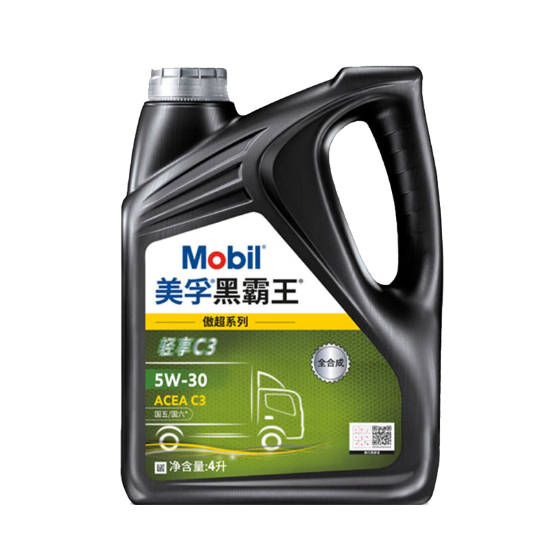 Mobil Delvac Aochao Qingxiang C3 5W-30 4L fully synthetic engine oil for light trucks and light passenger national VI