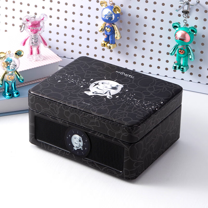 YEARS STAY all-in-one audiophile album player retro CD player record player desktop Bluetooth audio speaker Star Bear Fantasy Starry Sky Black Birthday Gift