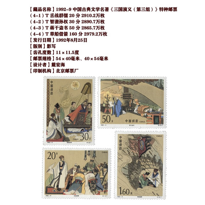 Haozangtianxia Romance of the Three Kingdoms stamp package rating