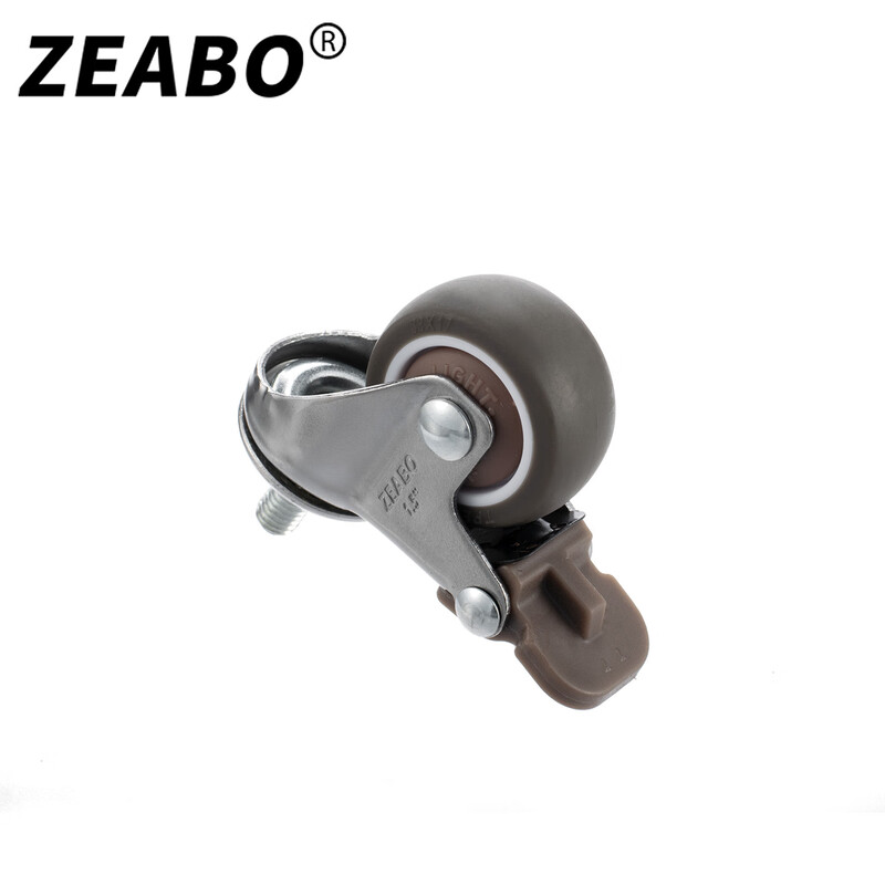 Zuobo caster 1.5 inch screw wheel screw M8*15 brake wheel with brake universal wheel 4 pieces