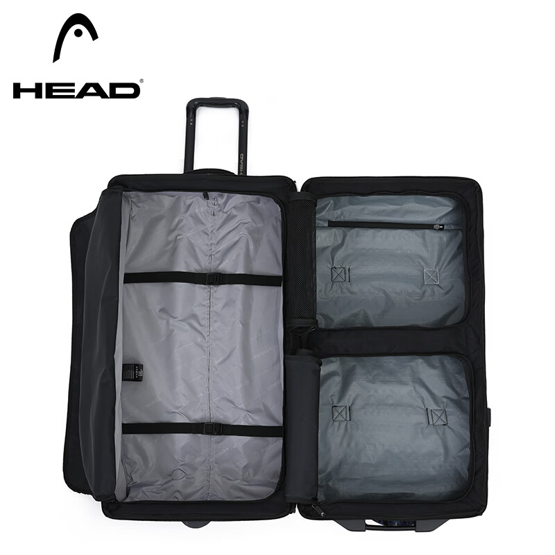 HEAD suitcase, ski gear, snowshoe storage box with wheels, large capacity, water-repellent, wear-resistant, single and double board ski bag 150L