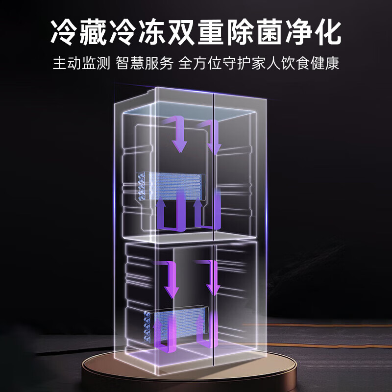 Casarte 521-liter cross-door refrigerator 594mm ultra-thin zero built-in automatic ice making Languang Starry Sky Edition first-class energy efficiency dual-system refrigerator replacement subsidy