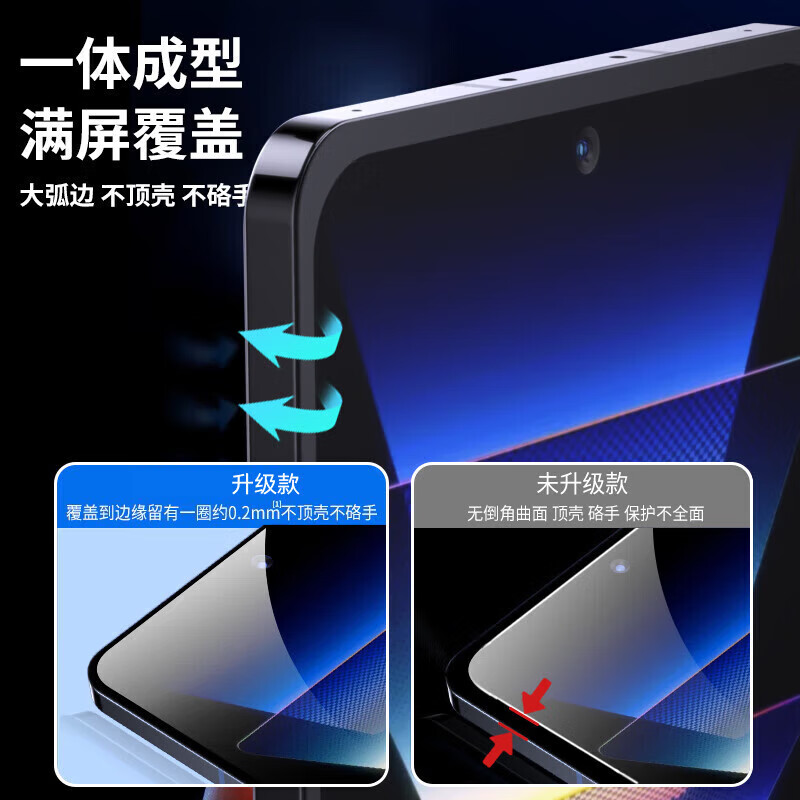 Mingying is suitable for high-definition 2-piece dust-free warehouse, Redmi NOTE12 Turbo tempered film, full-screen tempered glass, high-definition transparent mobile phone protective film, anti-fall dust-free warehouse
