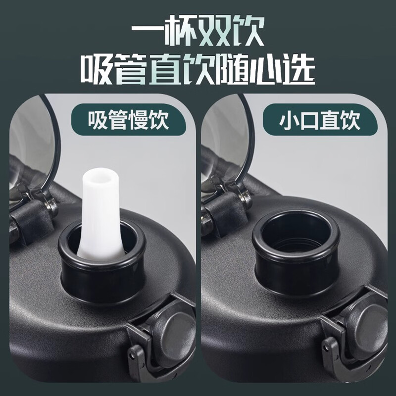 Dear Ton Bucket Summer Large Large Capacity Water Cup High Temperature Resistant Outdoor Portable Dundun Cup Big Belly Cup Girls Good-looking Mint Green-2.6L Food Grade PC Can Boil Water