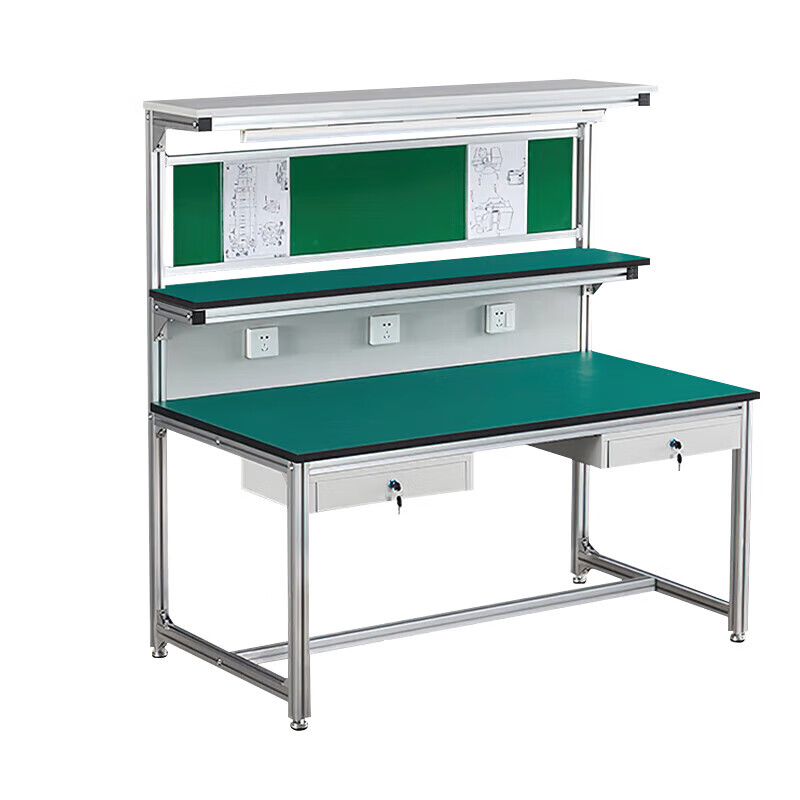 Kegan diy aluminum alloy anti-static workbench aluminum profile operating table computer table workshop factory assembly line assembly table repair table can be customized including accessories 1400*600*1600