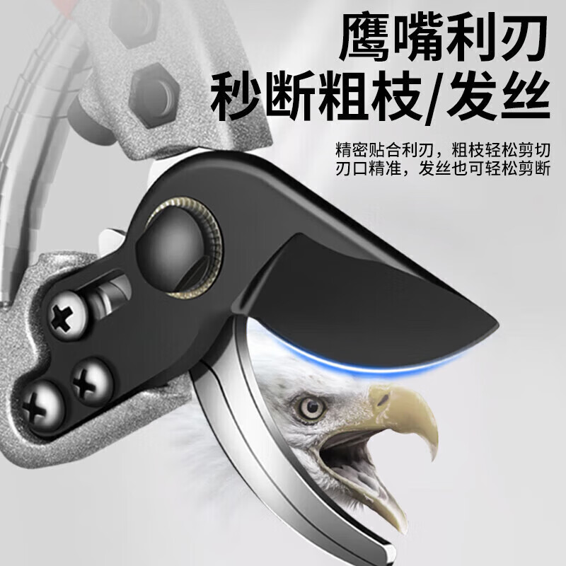 QCSK German gardening scissors, pruning shears for thick branches, special scissors for flower art, household garden fruit tree pruning shears, 1 pack, SK5 alloy blade