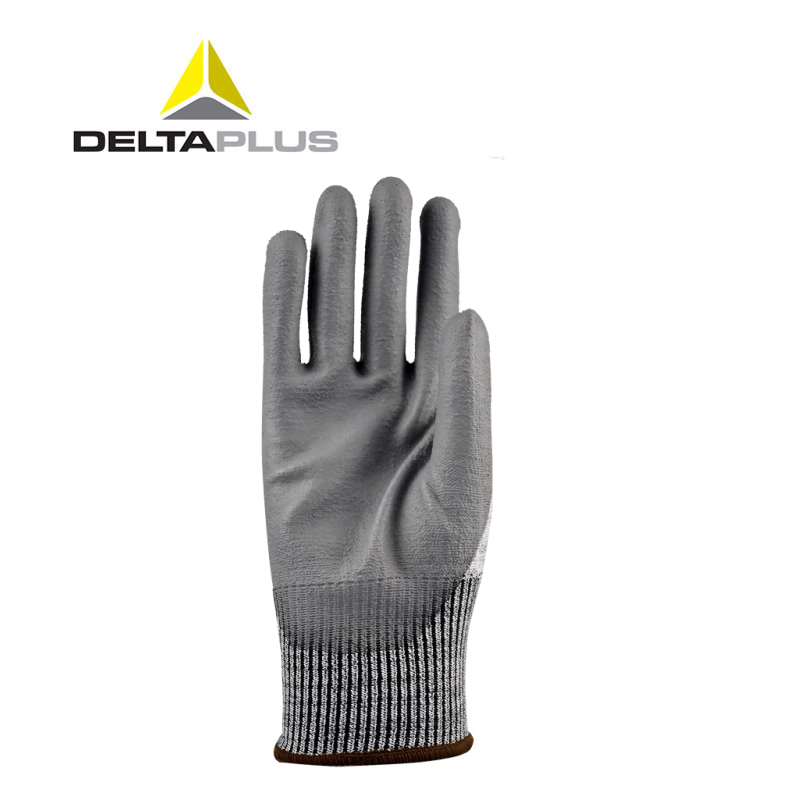 Delta 202011 Gloves Labor Protection PU Coated Palm Dip Nitrile Gloves Cut-Resistant Wear-Resistant Gloves Tear-Resistant Gray M