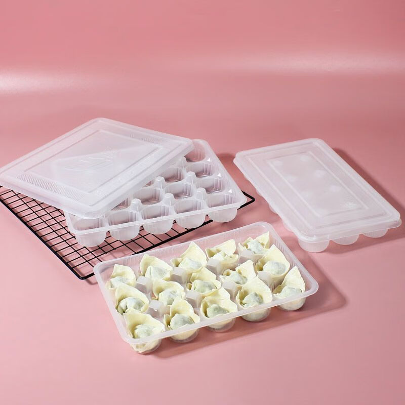 An Junsheng frozen disposable wonton packaging box commercial raw small Chaos special box wonton stew quick-frozen wonton box storage box 10-grid wonton box 10 sets