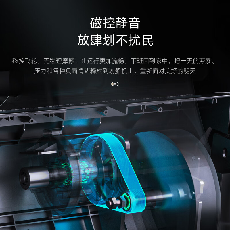 SND home magnetic resistance rowing machine aerobic fitness equipment folding trainer smart indoor sports home magnetic resistance rowing machine (door installation)