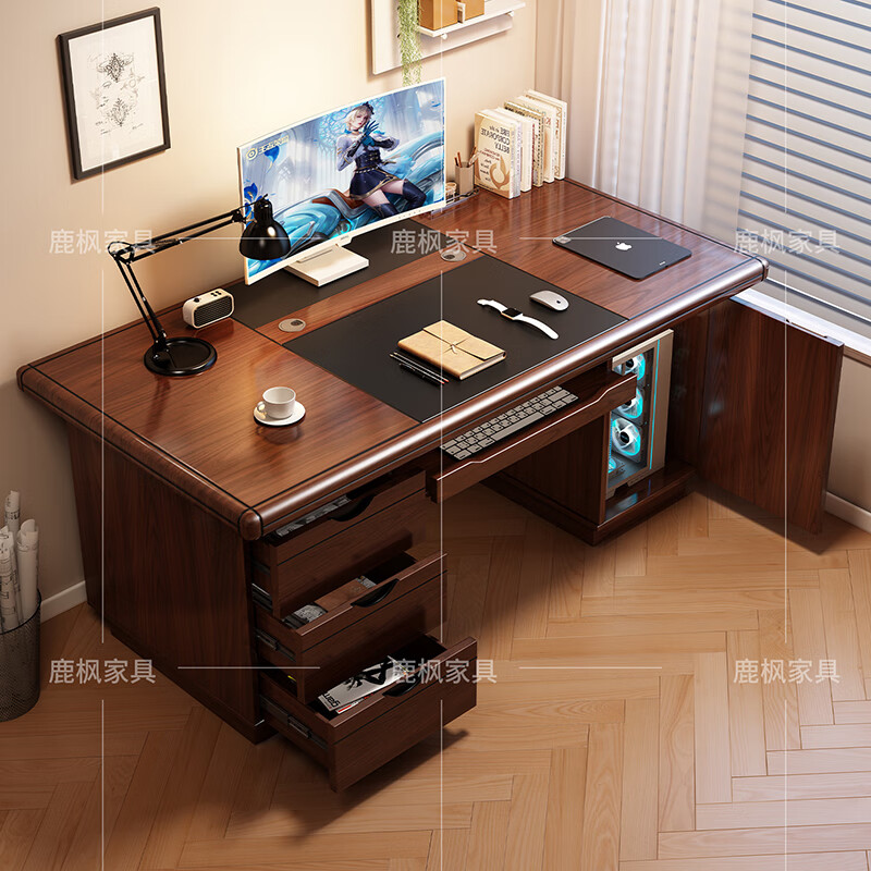 Office boss desk home desk single desk staff financial desk workbench simple modern desktop computer desk customized