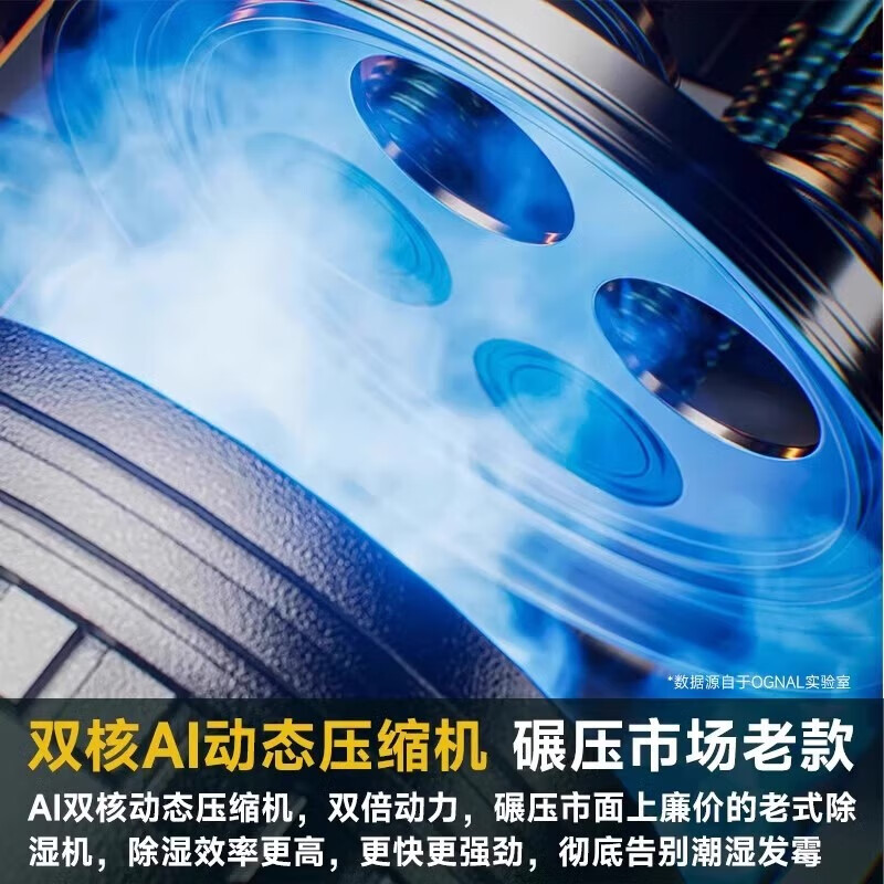 OGNAL dehumidifier home intelligent air dehumidifier back to the south of the sky indoor basement moisture-proof drying air purifying moisture absorber 24L/day white intelligent dehumidification * multiple purification * auxiliary drying