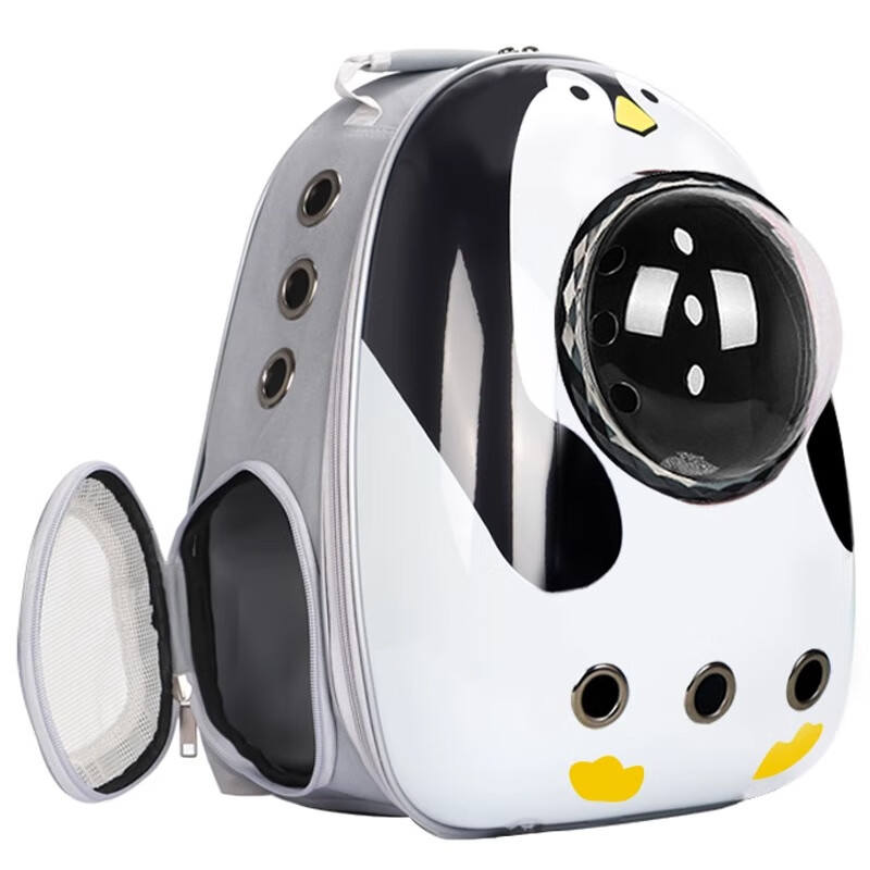 Cat bag, portable bag for outings, space capsule backpack, pet car cat box, large cat flight box, cat cage, transparent gray, upgraded space cover, next day delivery from Beijing warehouse, cats up to 15 pounds/dogs up to 10 pounds, double-sided breathable mesh/can be opened sideways for easy entry and exit/panoramic anti-stress