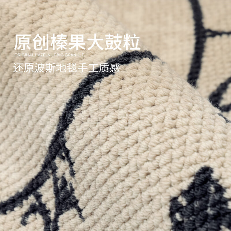 Saipos wool round carpet secret garden bedroom bedside retro light luxury French style 120*120CM