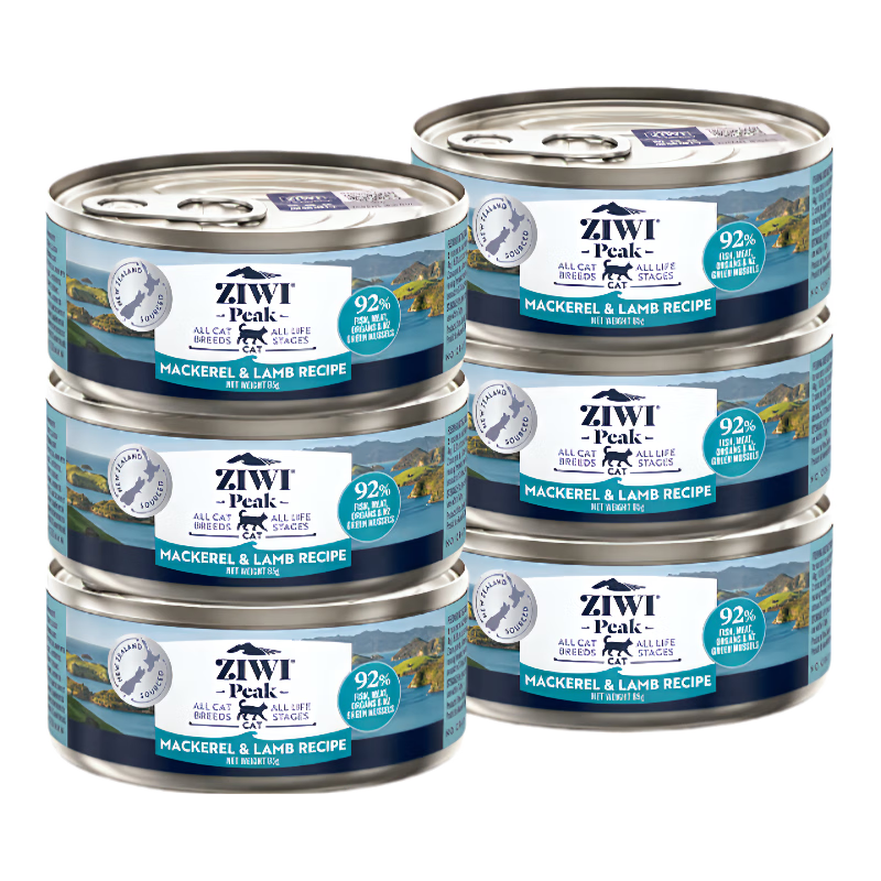 Ziyi Peak Mackerel and Mutton Formula Canned Cat 85g*6, on clearance