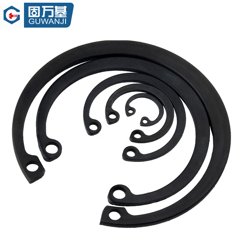 Guwanji 65 manganese steel hole circlip C-type inner snap ring 304 stainless steel bearing A-type elastic retaining ring GB893 65 manganese 32 50 pieces