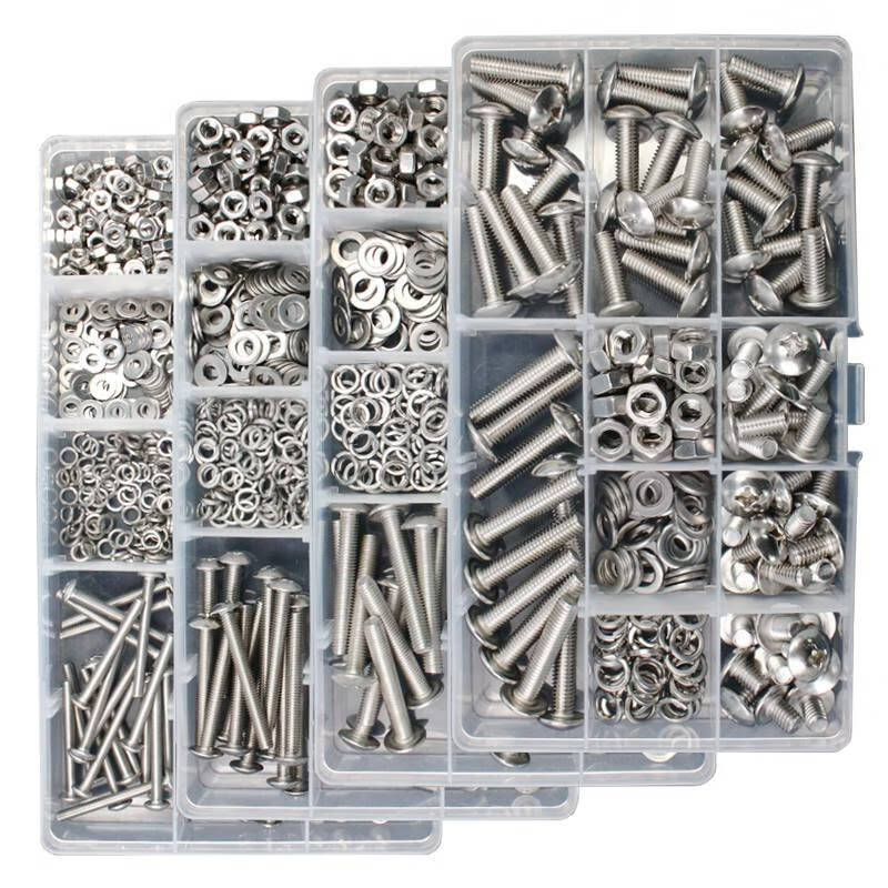 Ni Zhier 304 stainless steel large flat head machine nail machine screw set bolt umbrella head cross recessed mushroom head screw 304 large flat head machine nail M3_0.27kg