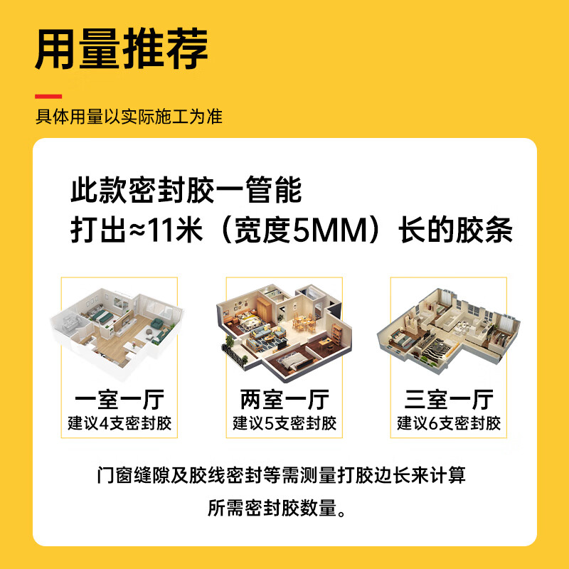 VIKAGU beauty sealant weather-resistant edge sealing glue skirting door and window storage cabinet ceiling closing edge sealing hard tube beauty sealant VGS66 white 300ml