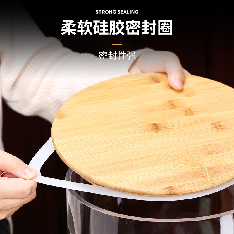 YITELAN high borosilicate glass sealed jar storage jar thickened packaging storage glass barrel tea jar tangerine peel small green tangerine dry goods storage bottle