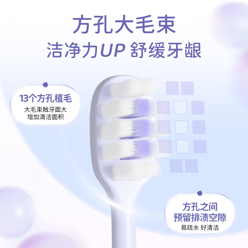 3 pcs of Baijiajie Sakura soft-bristle toothbrushes, ultra-soft bristles to prevent gum bleeding, small head to protect the gums, for adults, men and women only