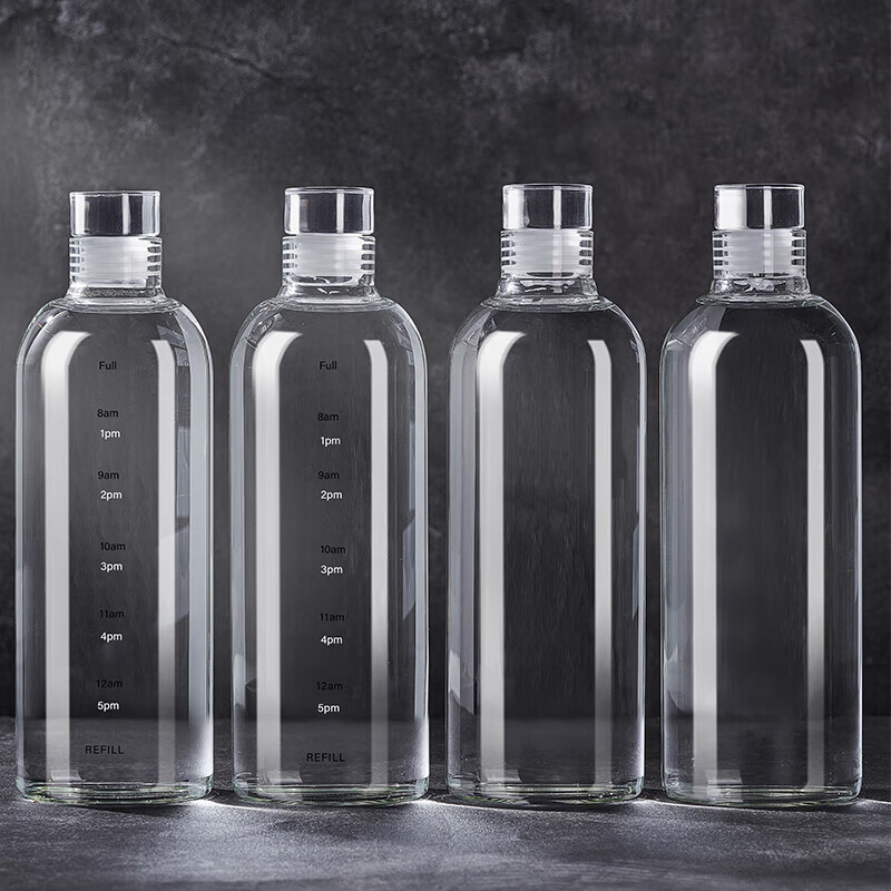 LOCKZI glass wine bottle, empty bottle, special white wine pot for wine storage, sealed food-grade wine storage container, transparent model 1000ml*2+ label funnel