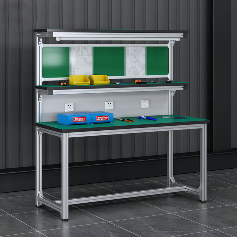 Kegan diy aluminum alloy anti-static workbench aluminum profile operating table computer table workshop factory assembly line assembly table repair table can be customized including accessories 1400*600*1600