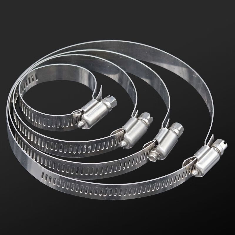 An Junsheng water pipe clamp pipe clamp hose lock screw hose clamp gas 4-point six-point pipe fastening accessories joint buckle screw type small hose clamp size 9-18 mm quantity five pack