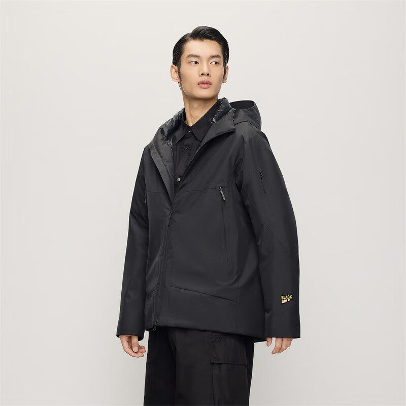 Gao Fan and Tian Xuning same style light shell black gold goose down jacket 5.0 men's down jacket 2025 new style black 2XL