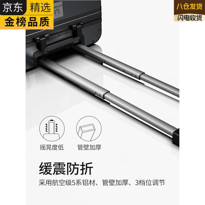 EKK German imported brand all-aluminum magnesium alloy luggage suitcase for men and women with universal wheels durable trolley case password box 20 inches iron gray high-end new all-aluminum magnesium alloy 20 inches