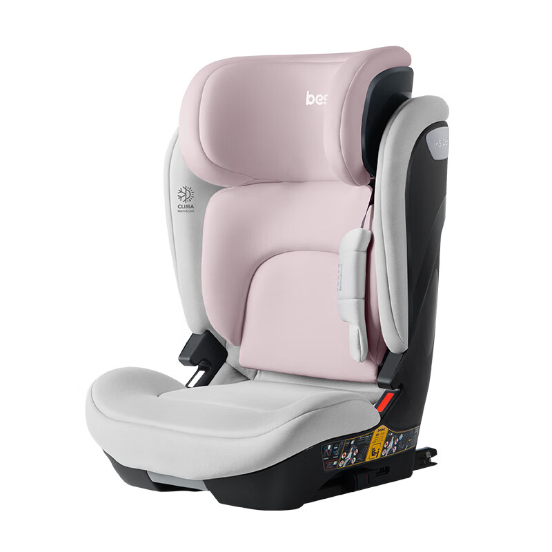 Besbet Growth Size Child Safety Seat 3-12 Years Old Baby Car Car i-Size Cardamom Powder