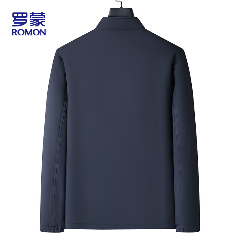 Romon Jacket Men's Autumn and Winter Business Casual Warm Plus Velvet Stand Collar Executive Top Jacket Men's 532 Green XL