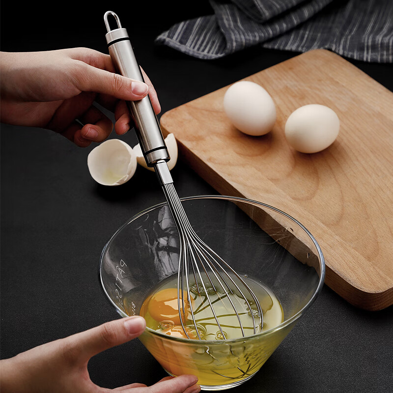 Luluo 304 stainless steel egg beater household egg stirrer egg beater stirrer baking tool single/304 stainless steel