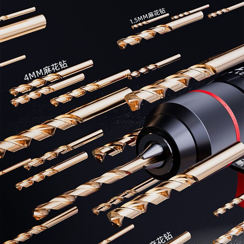 DELIXI ELECTRIC twist drill set stainless steel alloy steel high hardness cobalt-containing hand electric drill for drilling 3.2mm high hardness high cobalt twist drill 10-piece set