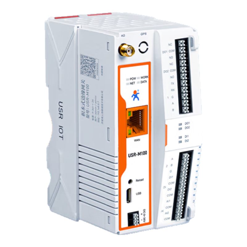 Some Internet of Things foreign trade only uses Ethernet building block edge gateway IoT controller IO data transparent transmission to the cloud USR-M100-ETH