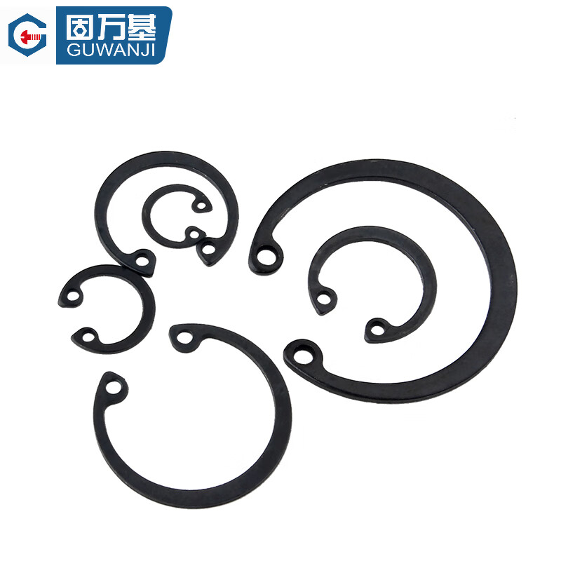 Guwanji 65 manganese steel hole circlip C-type inner snap ring 304 stainless steel bearing A-type elastic retaining ring GB893 65 manganese 32 50 pieces