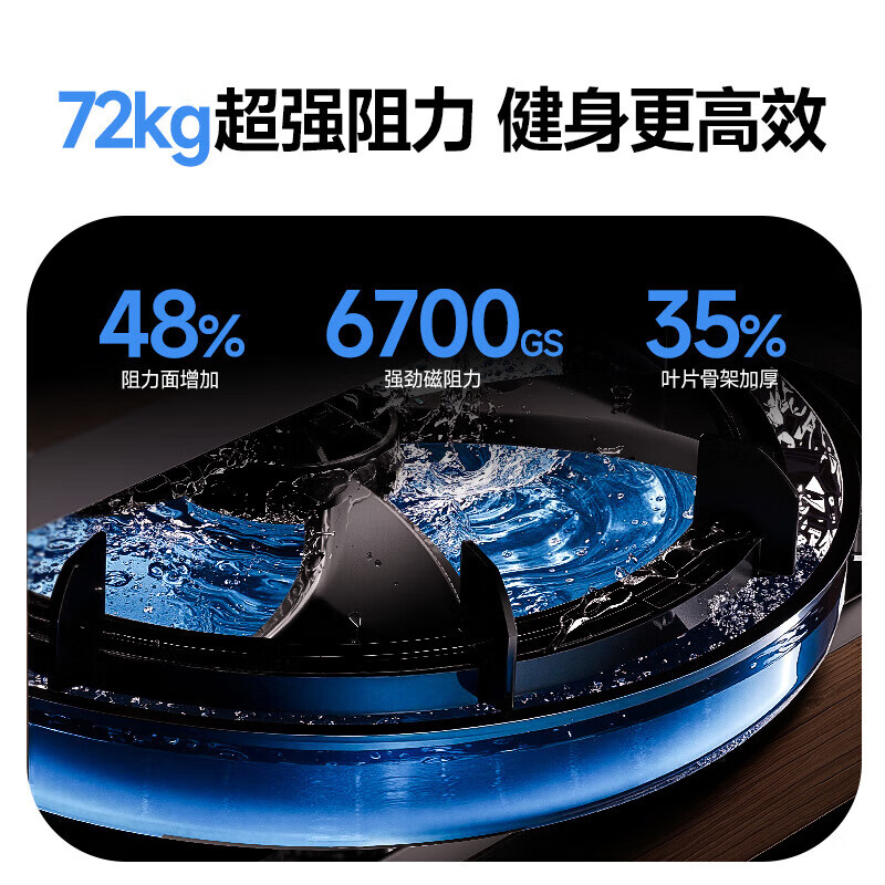 Yipao rowing machine self-generates household water resistance magnetically controlled double resistance indoor sports and fitness equipment intelligent adjustment foldable V6 newly upgraded 16 blades - self-generated/foldable 3