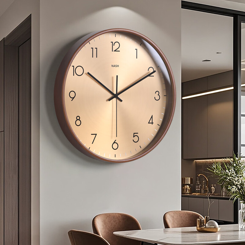 Nash wall clock living room 2026 new simple modern light luxury high-end atmosphere home high-end restaurant clock wall hanging medium size