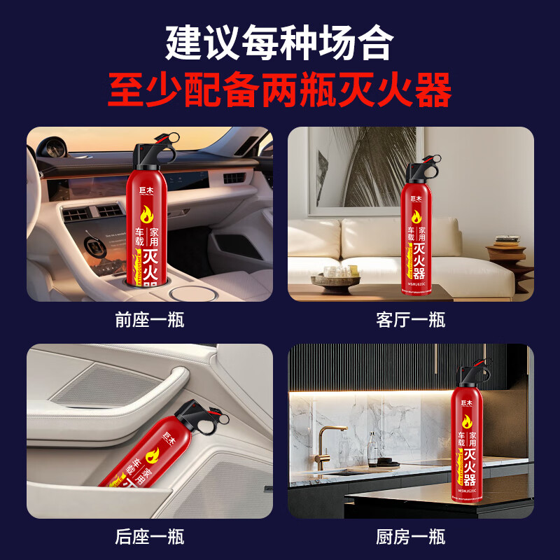 Giant wood train artifact household supplies safety hammer car window breaker self-driving travel home car supplies essential fire extinguisher 620ml water-based fire extinguisher fire 3C dual certification