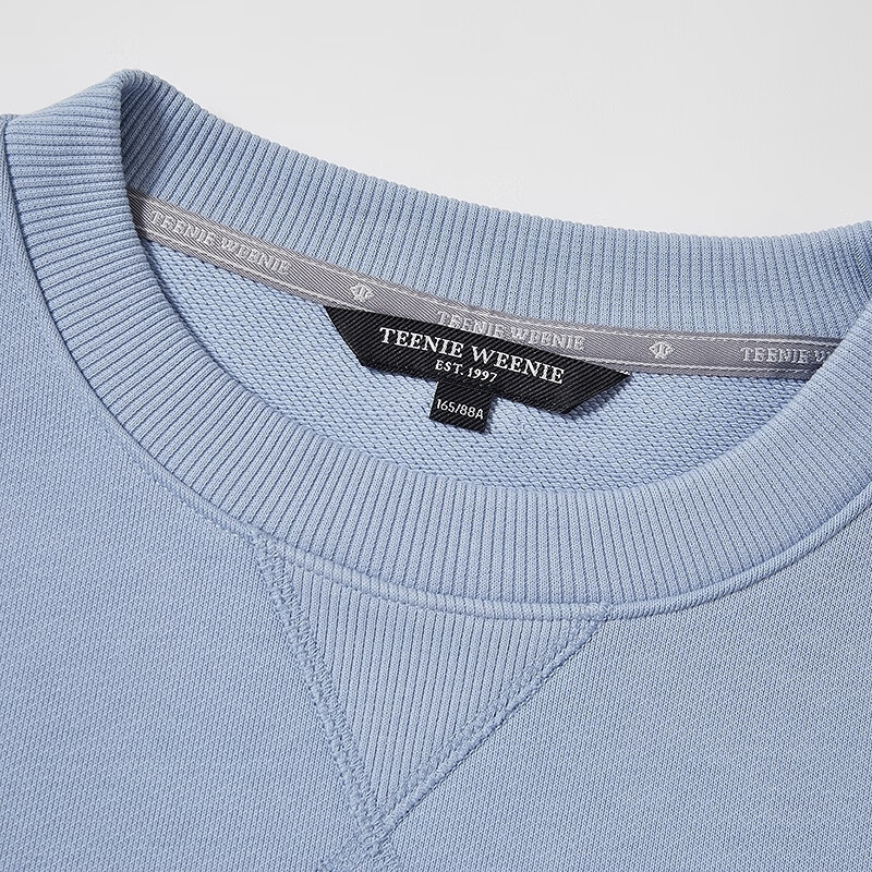 Teenie Weenie Bear Women's Sweater 2025 Autumn and Winter New Loose Comfortable Casual Daily Round Neck Top Blue M