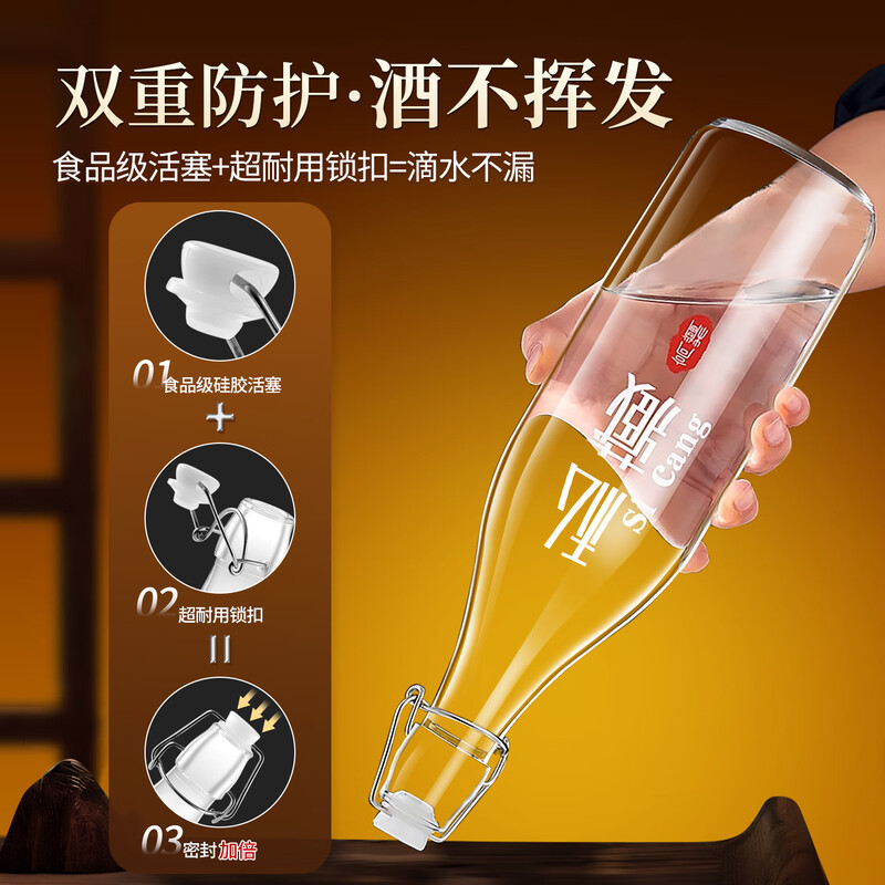 Home Story (KATEI STORY) Japanese glass wine bottle empty bottle sealed high-end wine storage sealed wine special 2 catties liquor packaging wine storage tank