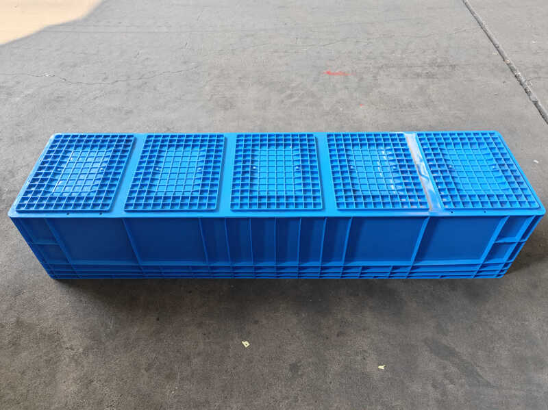 1.8m ultra rectangular logistics turnover box breeding cat litter box 1.6m plastic frame fish breeding turtle tank enlarged 1600*400*340 handle with holes gray